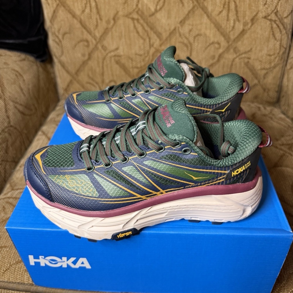 Hoka One One Unisex Mafate Speed 2 Green Running Shoes Sneakers Women's Size 5‎